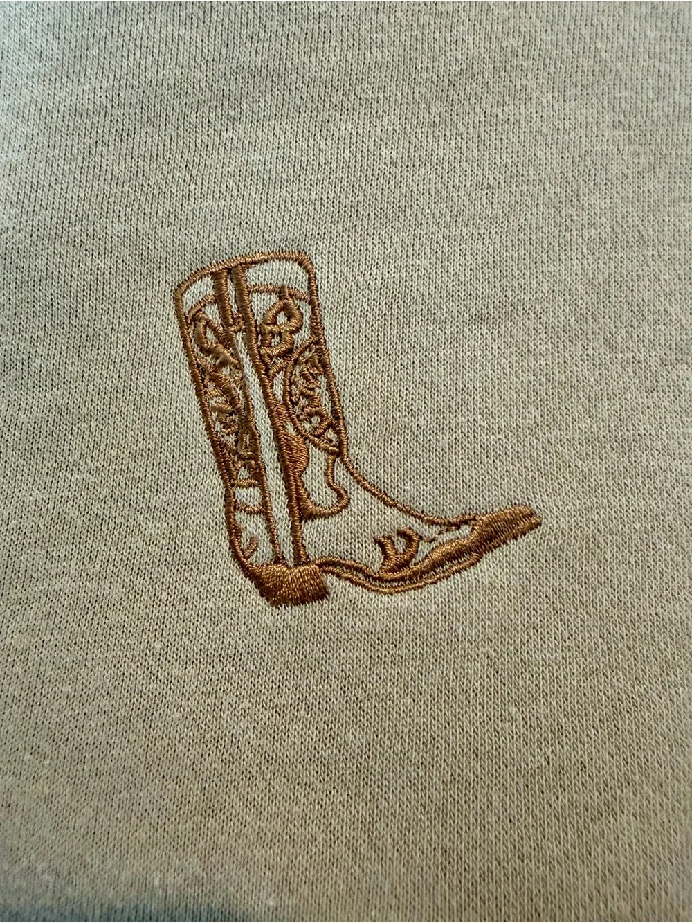 Cowgirl Southwest Western Country Boho Cotton Essentials Top Sweatshirt Women M - Picture 3 of 9